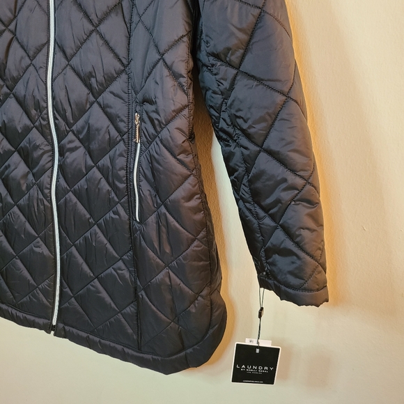Laundry by Shelli Segal Quilted Zip Parker - Picture 6 of 10